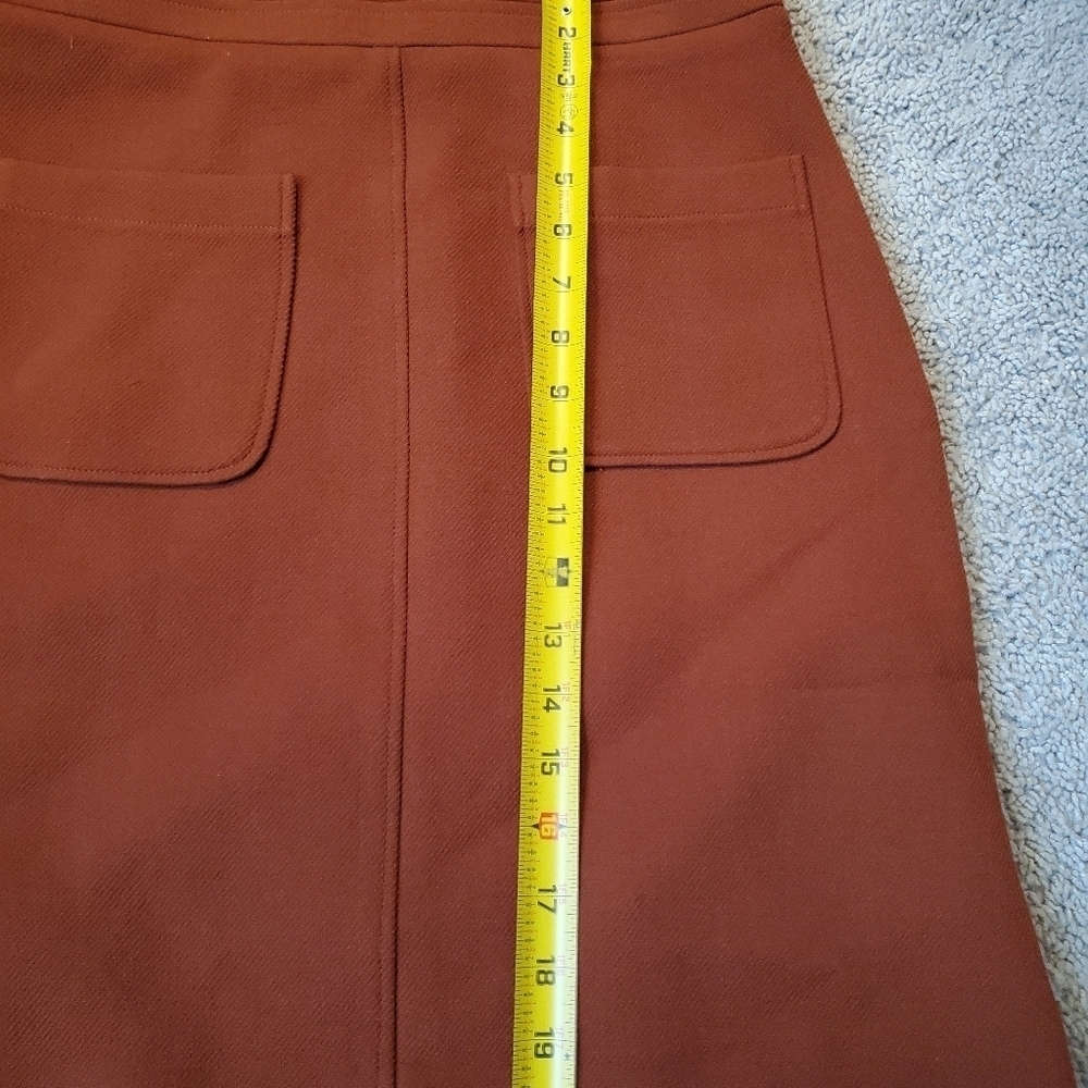 Ann Taylor Pull Burnt Orange Skirt - Picture 3 of 5